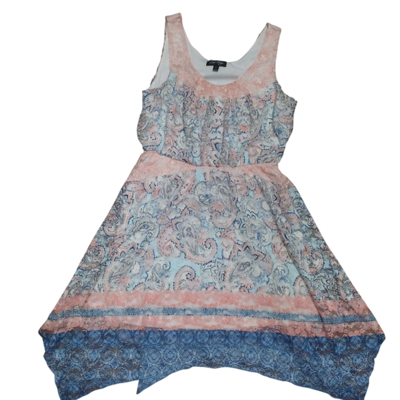 Love Reign Other - Love Reign Pink and Blue Paisley Kids Dress